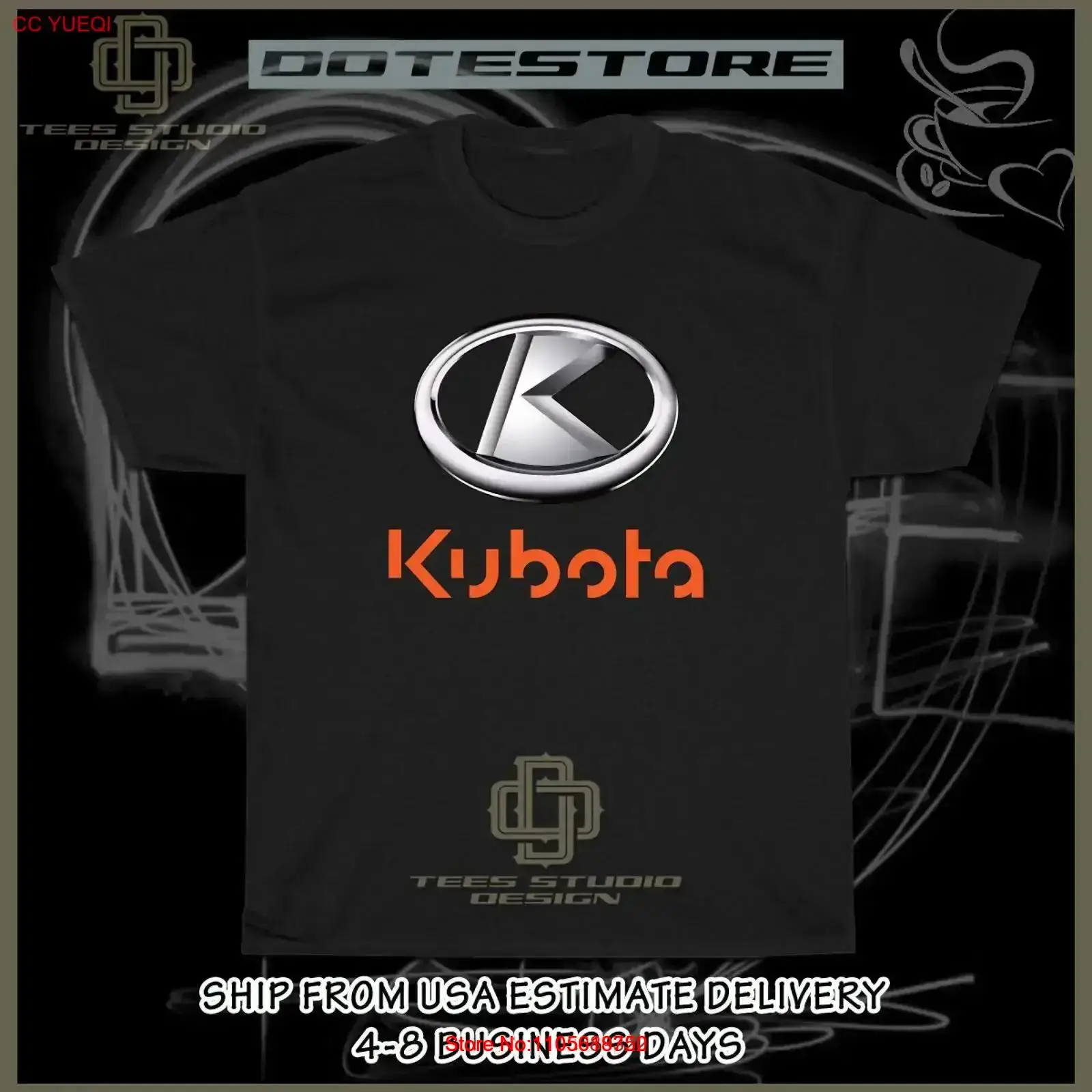 Heavy Equipment Kubota - Nouveau T-shirt pour homme avec logo